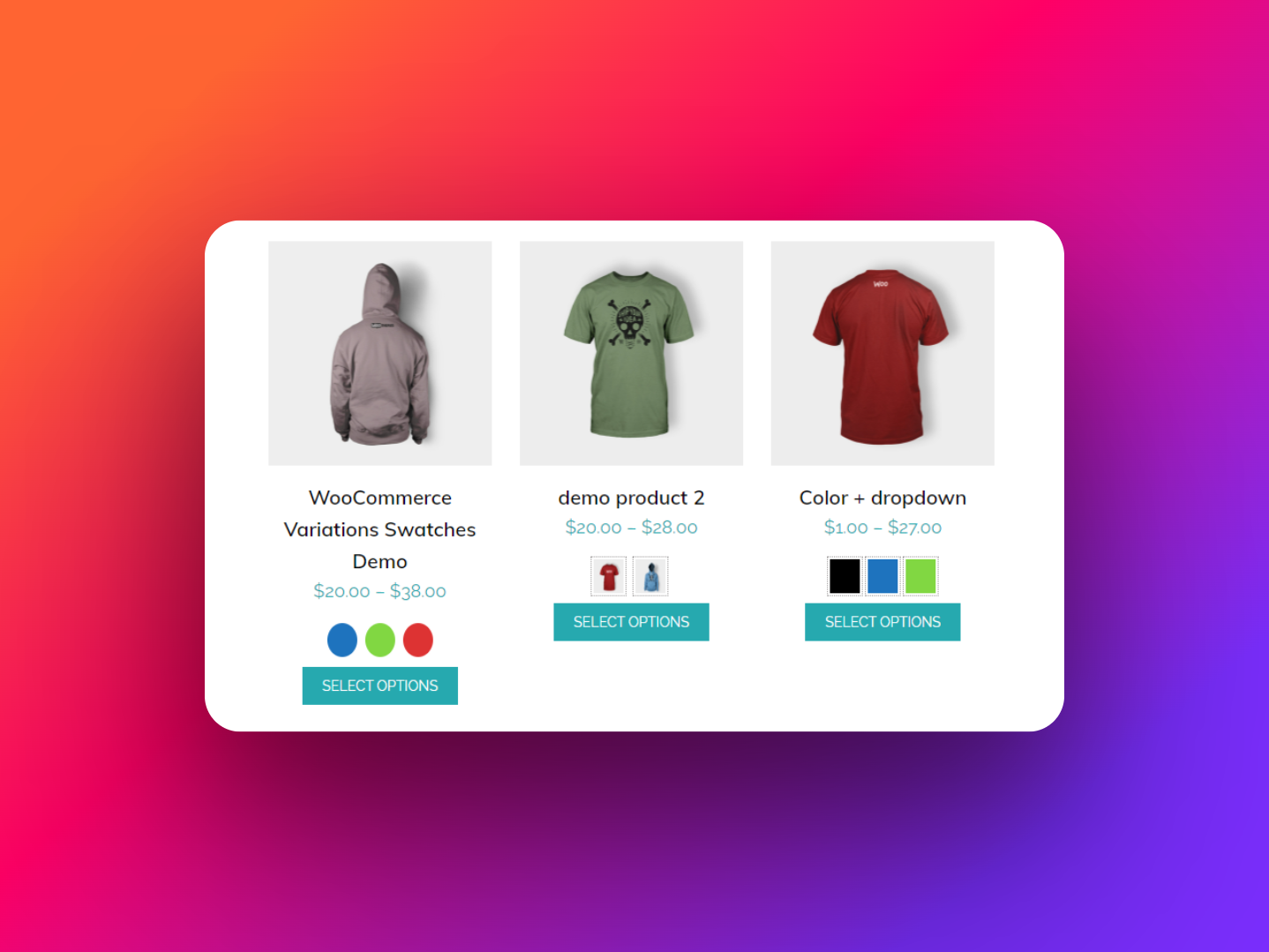 SysBasics Color or Image Variation Swatches For WooCommerce