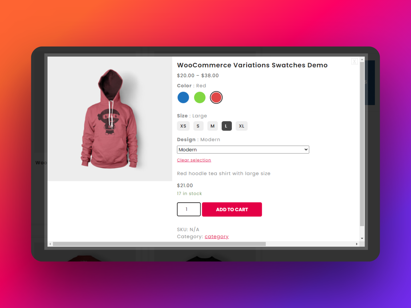 SysBasics Color or Image Variation Swatches For WooCommerce